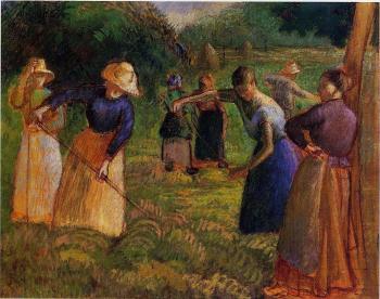 卡米耶 畢沙羅 Haymaking at Eragny